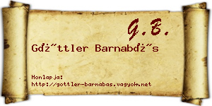 Göttler Barnabás névjegykártya